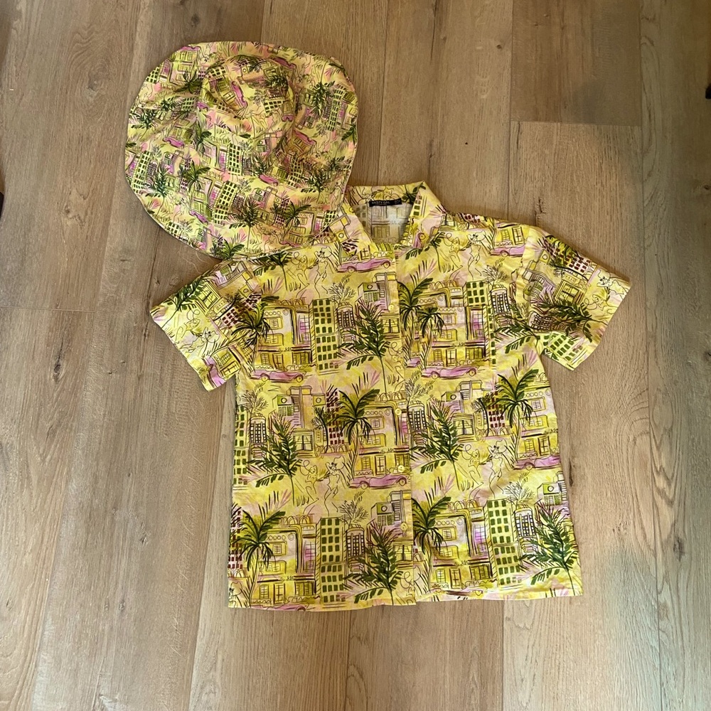 Nasty Gal beach coverup and hat